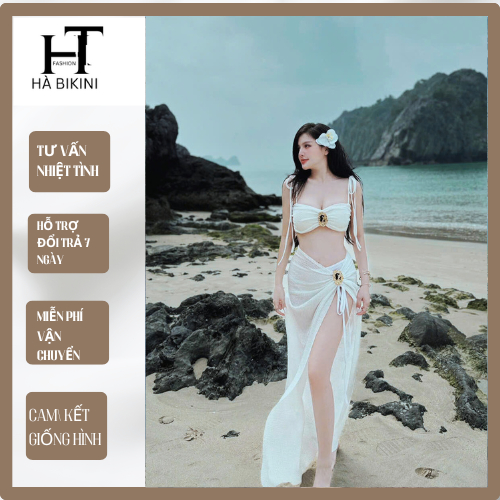 [ BKN979] Bikini đồ bơi đi biển set ba món HAI TANG VÀNG chất ren mềm sang xịn Hà BiKiNi | BigBuy360 - bigbuy360.vn