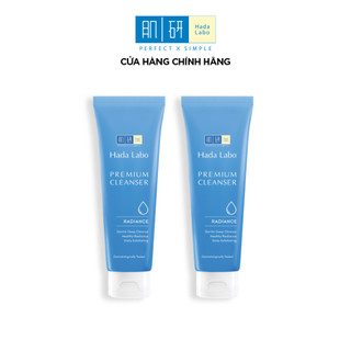   VB  Combo 2 x Sữa rửa mặt Hada Labo dưỡng trắng cao cấp Premium Cleanser Radiance 100g 