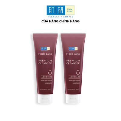 [VB] Combo 2 x Sữa rửa mặt chống lão hoá cao cấp Hada Labo Premium Cleanser Aging Care 100g