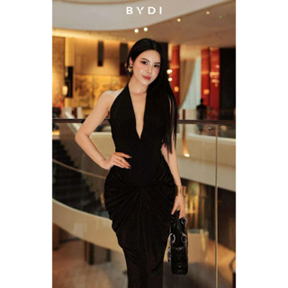 [BYDI DESIGN] Sofia Dress | Đầm Dài Dự Tiệc Cổ Yếm Ôm Body Tôn Dáng, Váy Đen Dài Thiết Kế cao cấp