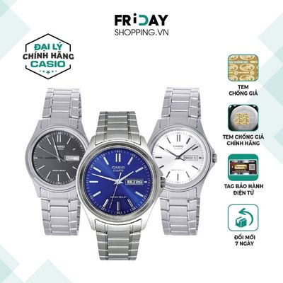 Đồng Hồ Nam Casio MTP-1239D Mặt Tròn Dây Kim Loại Chính Hãng Chống Nước 3 ATM