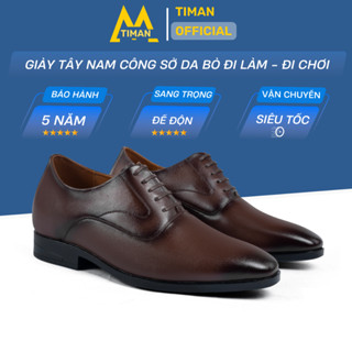 Giày tây da nam kiểu lười chất liệu da bò công sở đẹp trung niên cao cấp bảo hành 5 năm GT94 TIMAN