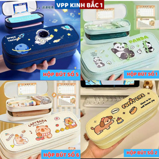 ( Mới ) Hộp Đựng Bút 2 Tầng Cao Cấp Dành Cho Học Sinh Nhiều Màu Sắc, Hoạt Hình Xinh Đẹp Cho Bé Trai và Bé Gái