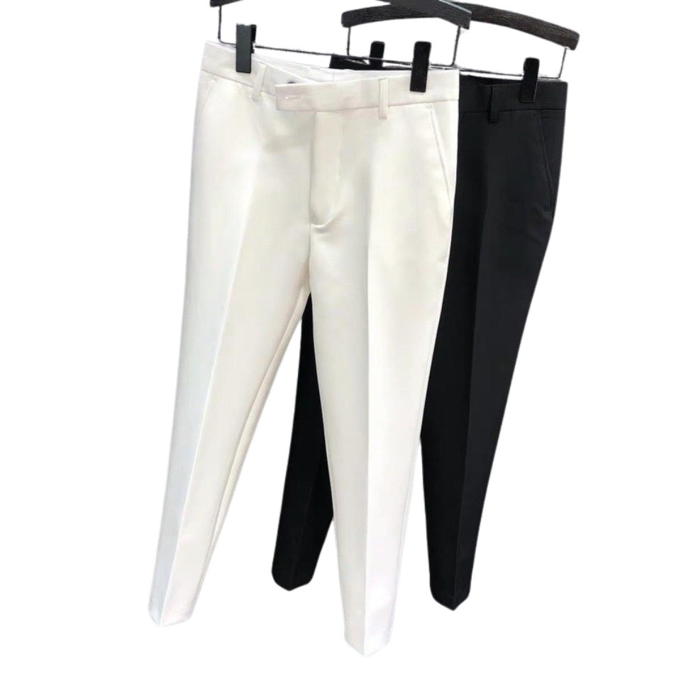 [Hàng VNXK] Quần tây âu nam quần baggy nam vải tuyết Hàn dày co giãn không bai màu không xù ống côn dáng Hàn Quốc