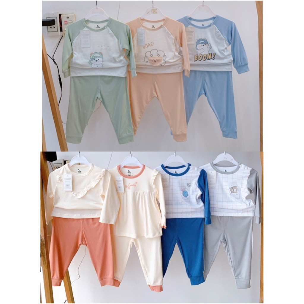 Moon Bộ polo peptit moon mùa hè cho bé trai gái