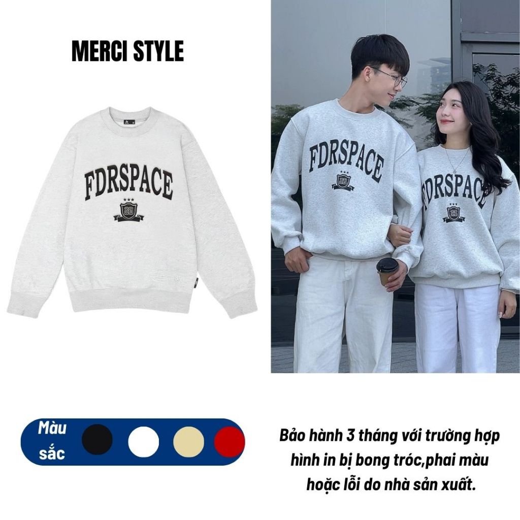 Áo Sweater FDRSPACE Form Rộng Thời Trang Nam Nữ mặc đi học đi chơi