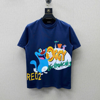  Áo phông nam boy phố Dsquared2 hình mèo oggy và những chú gián phối D2 sau lưng áo nam boy phố hot. 