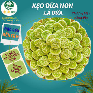  🥥 Kẹo Dừa Non Lá Dứa Hồng Vân - Đặc Sản Bến Tre - Ít Đường Dẻo Béo Ngọt Dịu Thơm Ngon Túi 500g 