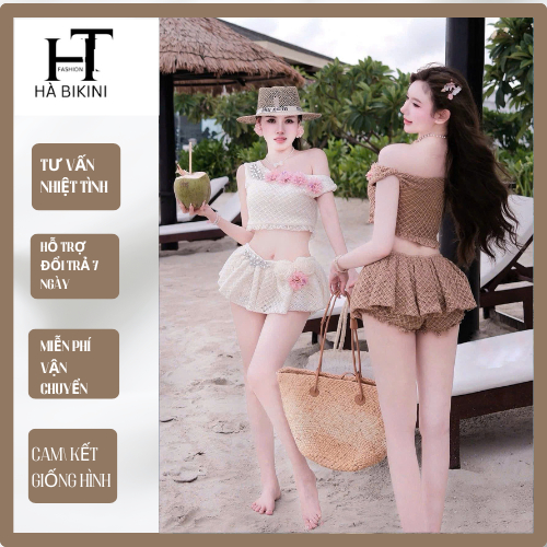 [ BKN 1012 ] Set đồ bơi đi biển trễ HOA SIÊU CẤP cho tôn dáng thanh lịch Hà bikini | BigBuy360 - bigbuy360.vn