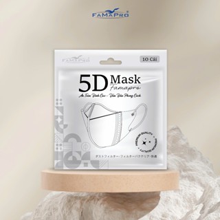   200 Chiếc KT  5d Mask Famapro khẩu trang 3 lớp bịch 10 cái 