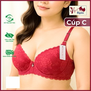  Áo ngực bigsize Có gọng Thái Lan-Sisterhood 2417,Phối ren hoa hồng,Cúp C,Quả to,Đệm mỏng,Chống tuột 