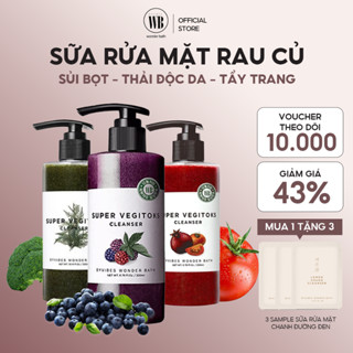 [CHÍNH HÃNG] Sữa Rửa Mặt Sủi Bọt Rau Củ Thải Độc Byvibes WONDER BATH Super Vegitok Cleanser 300ml