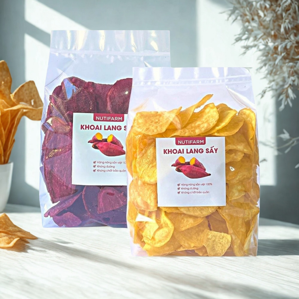  Khoai lang sấy mật ong MIDIFARM giòn thơm ngon đặc biệt hoa quả sấy đặc sản đà lạt 