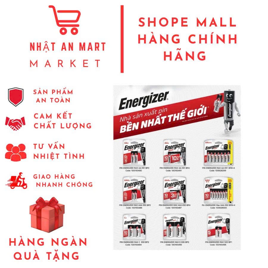 Pin AA, AAA Energizer alkaline chính hãng