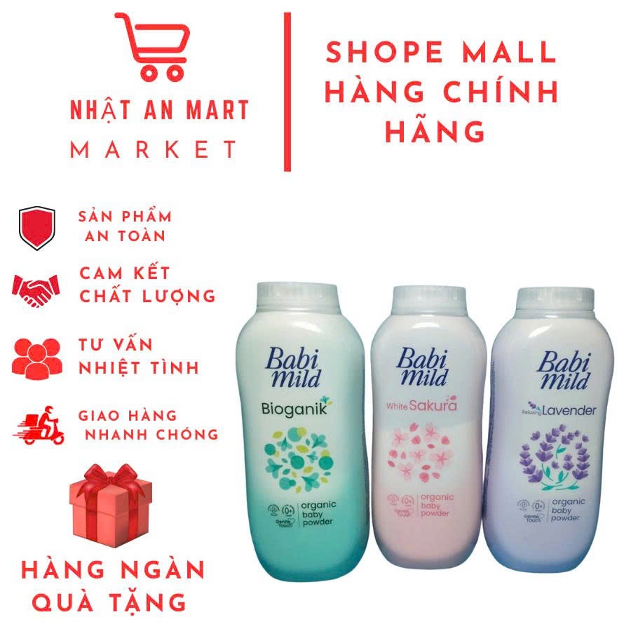 Phấn rôm BABI MILD cao cấp cho bé 160g