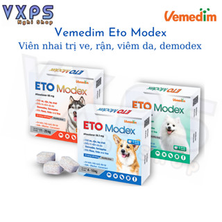 Eto modex viên nhai phòng và diệt ve, bọ chét, ghẻ xà mâu, demodex dành cho chó (1 viên)