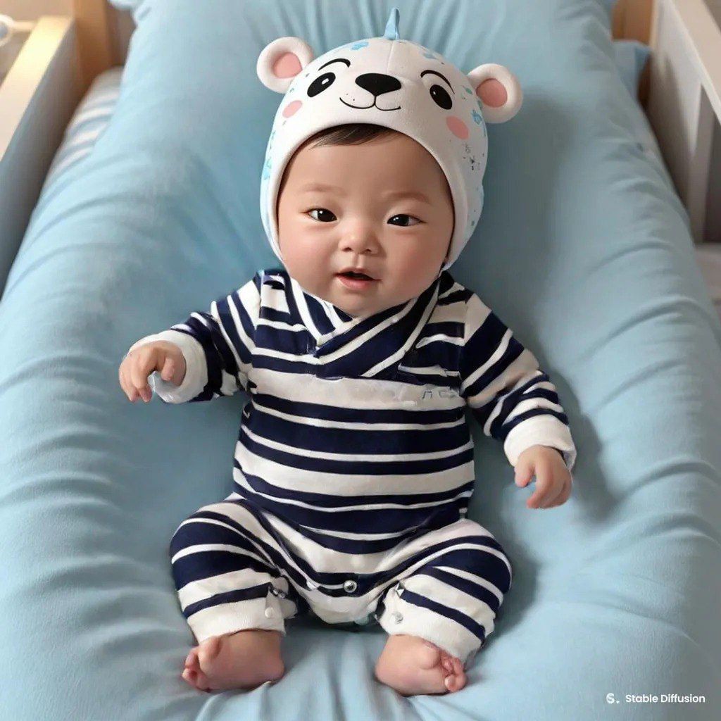 5-8kg Romper Bé Trai Old SL13 - Sọc Navy