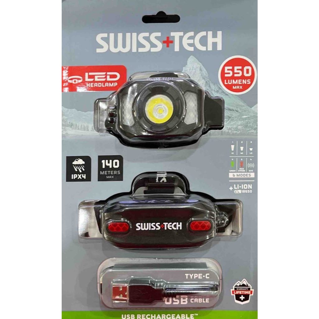 Đèn pha đội đầu SWISS+TECH ST032003 (550 Lumen – 140m)