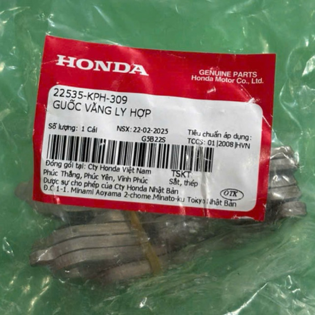 Guốc văng ly hợp - 3 càng (nồi trước) xe future 125, Future x, Future 2 phụ tùng chính hãng 22535KPH