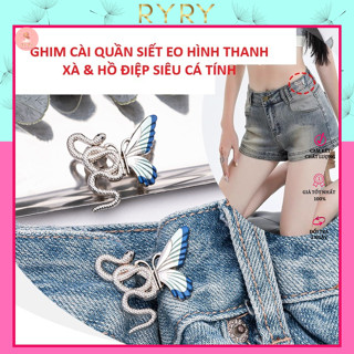  Ghim cài quần siết eo thu nhỏ mẫu thanh xà hồ điệp điều chỉnh eo nút thắt lưng thay thế nịt thắt lưng 