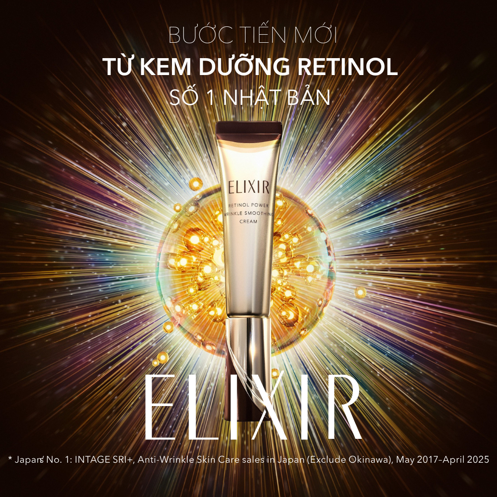 Kem dưỡng da cải thiện nếp nhăn sâu vùng Mắt - Môi - Mặt ELIXIR RETINOL POWER WRINKLE SMOOTHING CREA