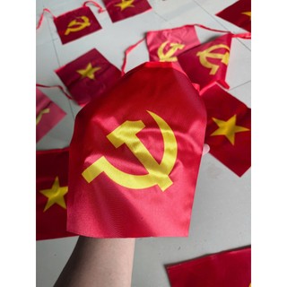 Cờ dây sao vàng-búa liềm in lụa