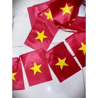 Cờ dây sao vàng-búa liềm in lụa