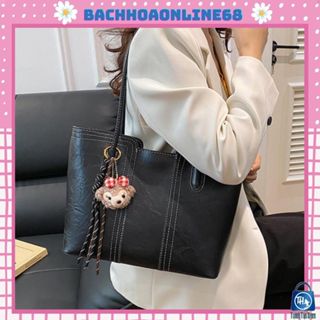   KÈM MÓC CHUỘT  Túi tote da kẹp nách dáng công sở da PU vừa giấy A4 đi học đi làm đi chơi Túi nữ Bachhoaonline688 082 