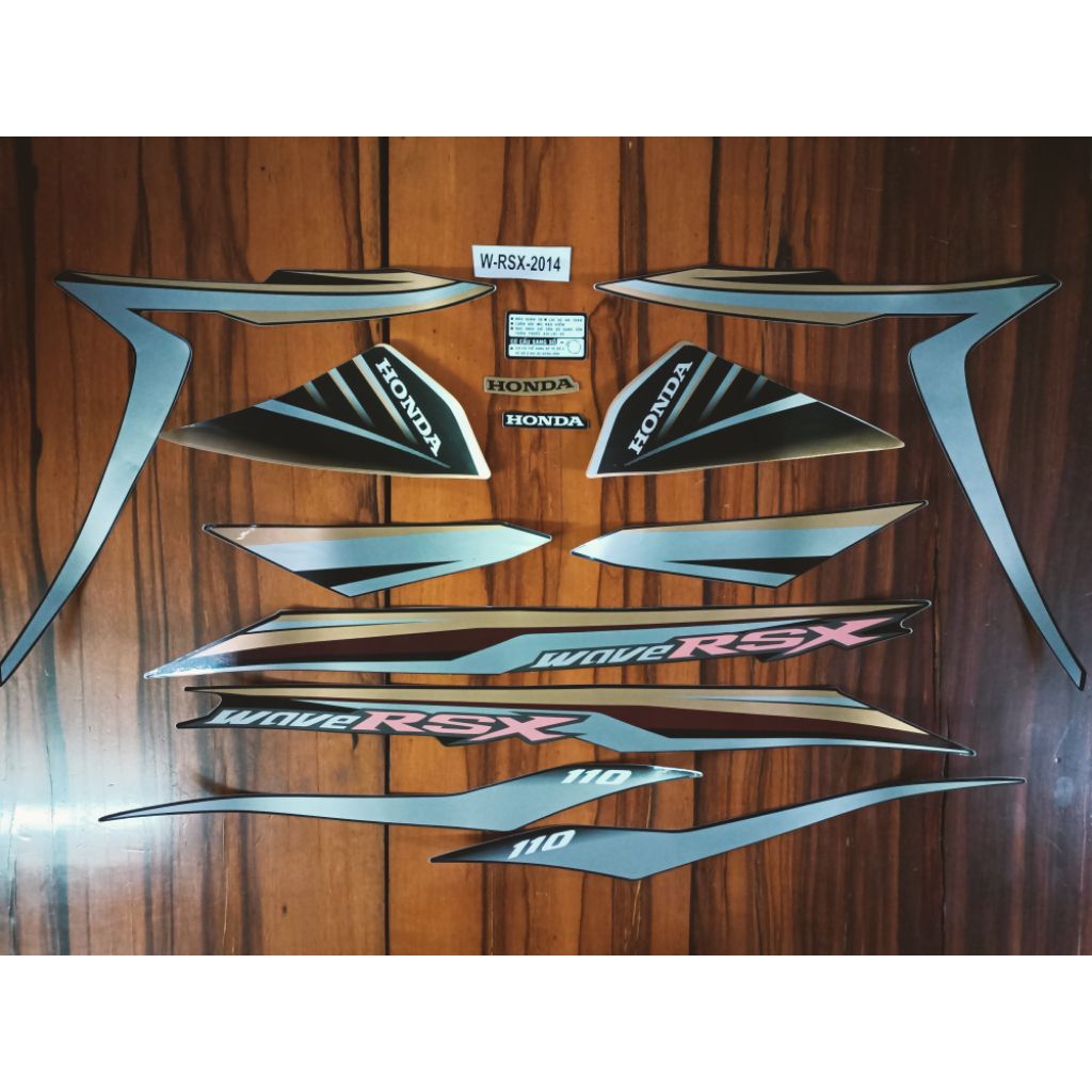 Bộ tem wave RSX màu đồng đen 2014  tem 3 lớp