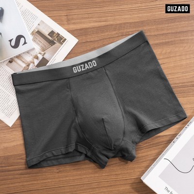 Quần Lót Nam Boxer GUZADO Cotton Kháng Khuẩn, Hút Ẩm Tốt, Co Giãn Thoải Mái GBX01-GIBX25A001