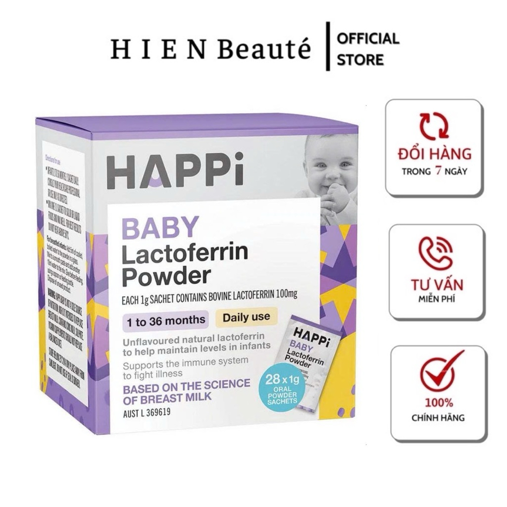 Tăng Đề Kháng Cho Bé Happi Baby Lactoferrin Powder 28x1g