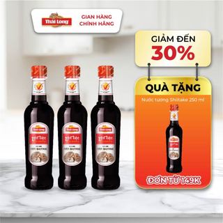 Combo 3 chai Nước tương nấm Shiitake THÁI LONG - YẾN TIỆC 6N 250ml