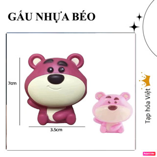 GẤU BÉO trang trí bánh kem sinh nhật, gấu dâu trang trí bánh kem