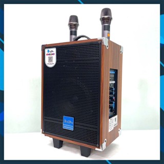 Loa kéo karaoke mini AZPro Bass 25 bluetooth Loa kẹo kéo di động thùng gỗ