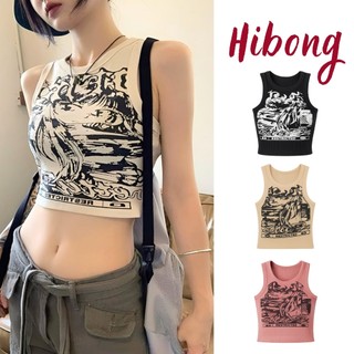 Áo Croptop BA LỖ TRUYỆN TRANH Chất Thun Gân CR09, Áo Thun Cổ Tròn Kiểu Sexy Nữ In Hoạ Tiết Ôm Body Tôn Dáng HIBONG