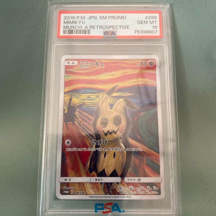 Tranh thẻ psa Mimikyu PROMO 289/SM-P JAPANESE slab PSA 10 d75 37