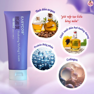 Gel giữ nếp tóc xoăn EASYCOS 200ML bảo vệ tóc giữ nếp tóc xoăn hippie xù mì xoăn bung xoăn lơi