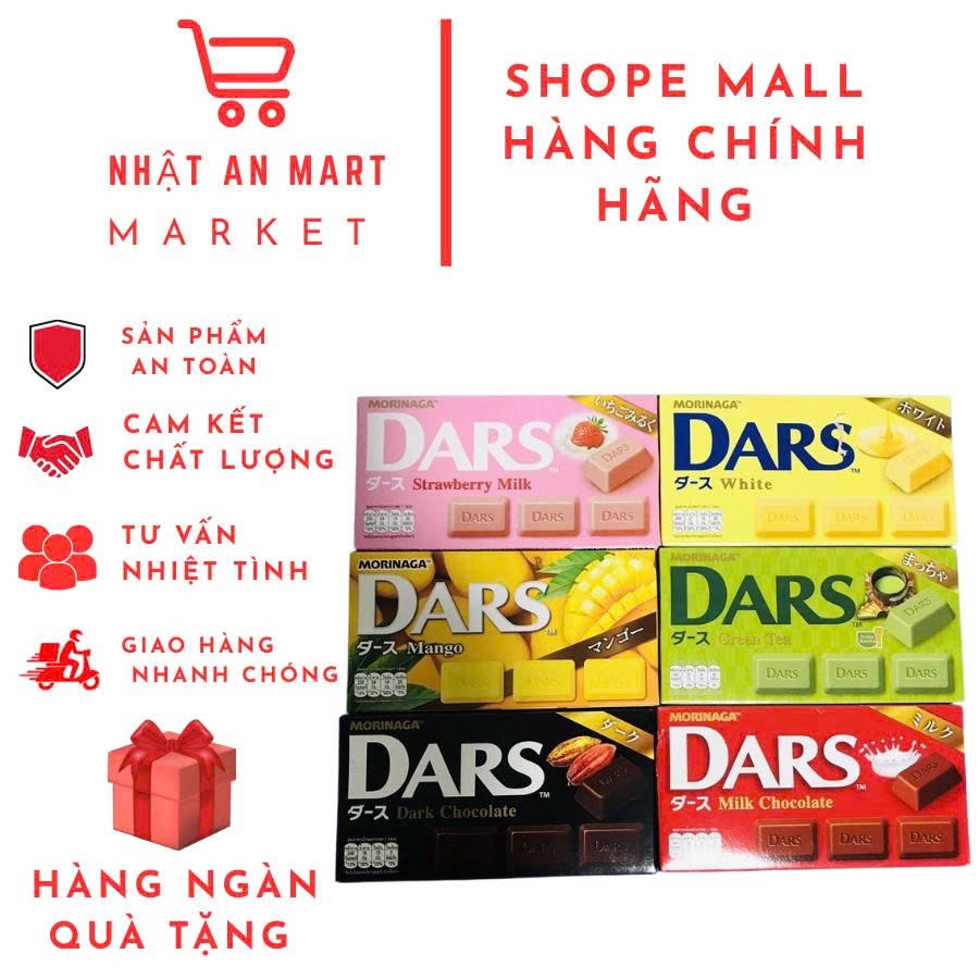 SOCOLA DARS MORINAGA 42G Date mới đủ vị