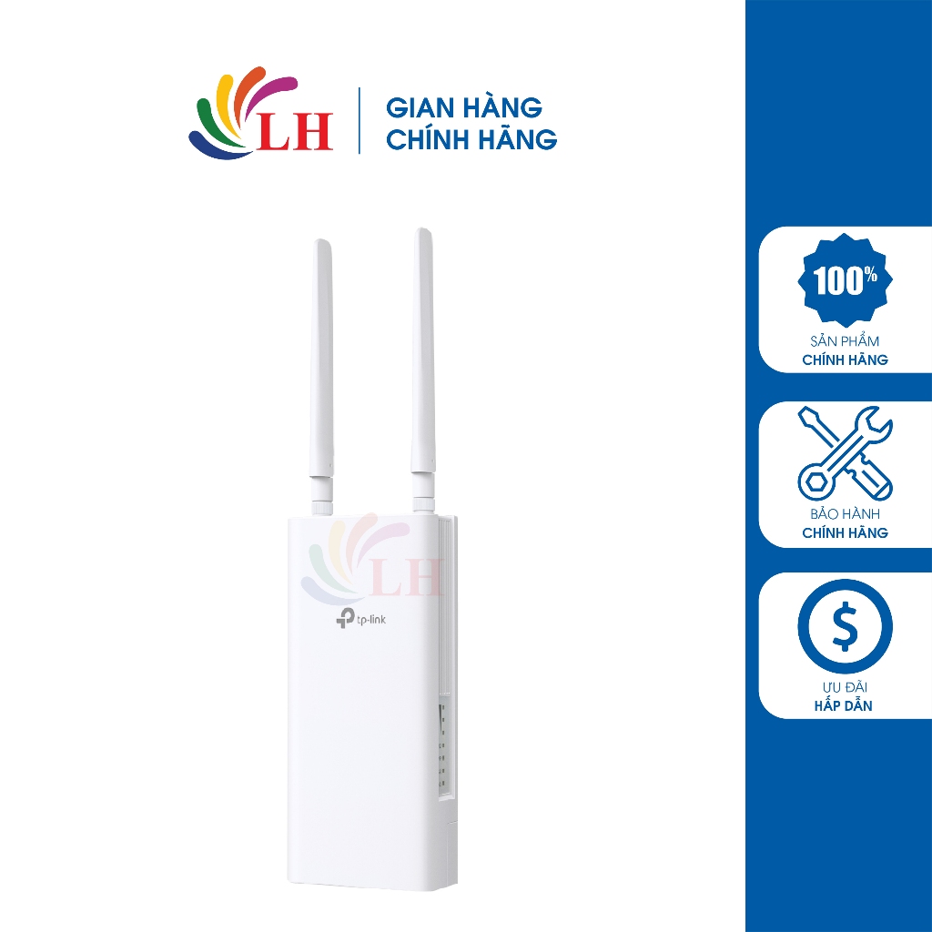 Bộ mở rộng sóng Wifi 4G LTE TP-Link Outdoor Router 300 Mbps TL-MR100-Outdoor - Hàng chính hãng