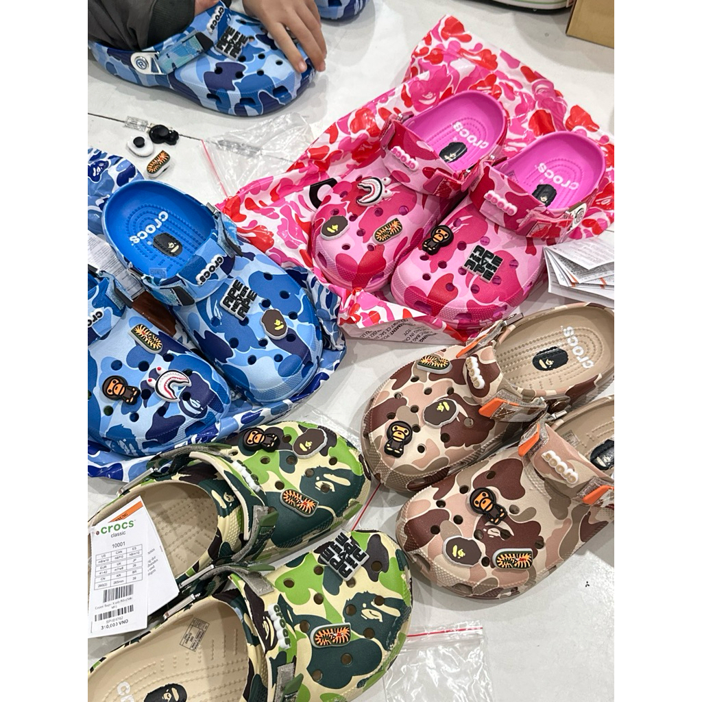 Dép Sục Duet Camo/Bape Nam và Nữ