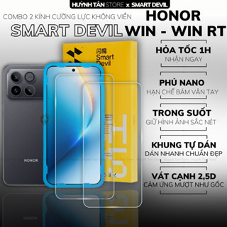 Combo 2 Kính cường lực dán màn hình điện thoại Honor WIN WIN RT trong suốt HD không viền Smart Devil