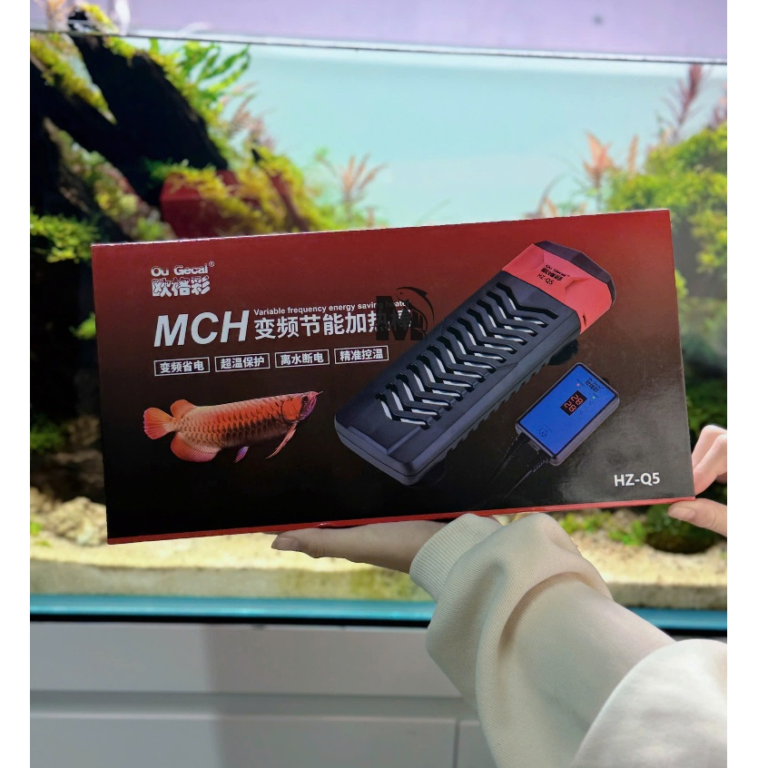 Sưởi Bể Cá HZ-Q5 Ou Gecai – Sưởi Nhiệt Thân Kín Chống Nước, Bộ Điều Khiển Nhiệt Rời