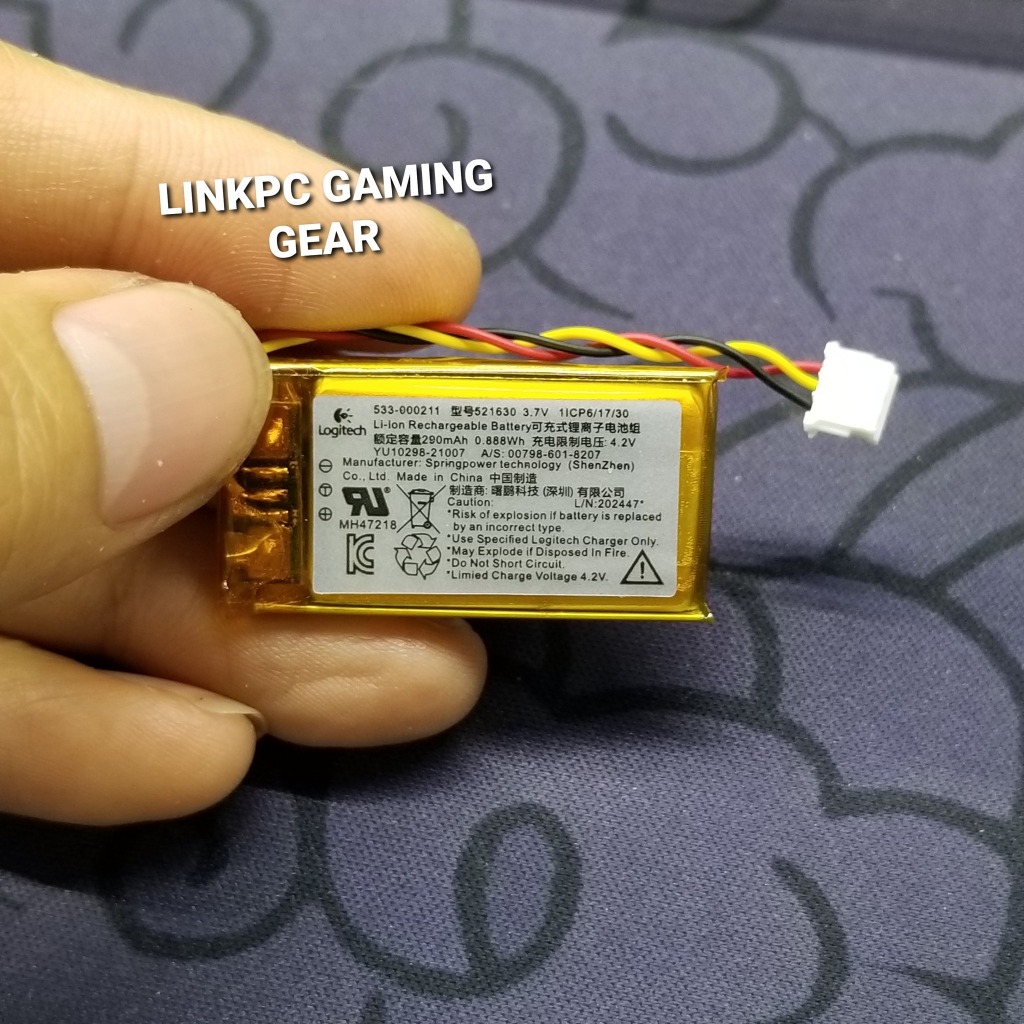Pin sạc 290mah cho chuột Logitech Gpro Wl | Gpro X Superlight 1/2 |  G703Hero G502 wireless - Jack c