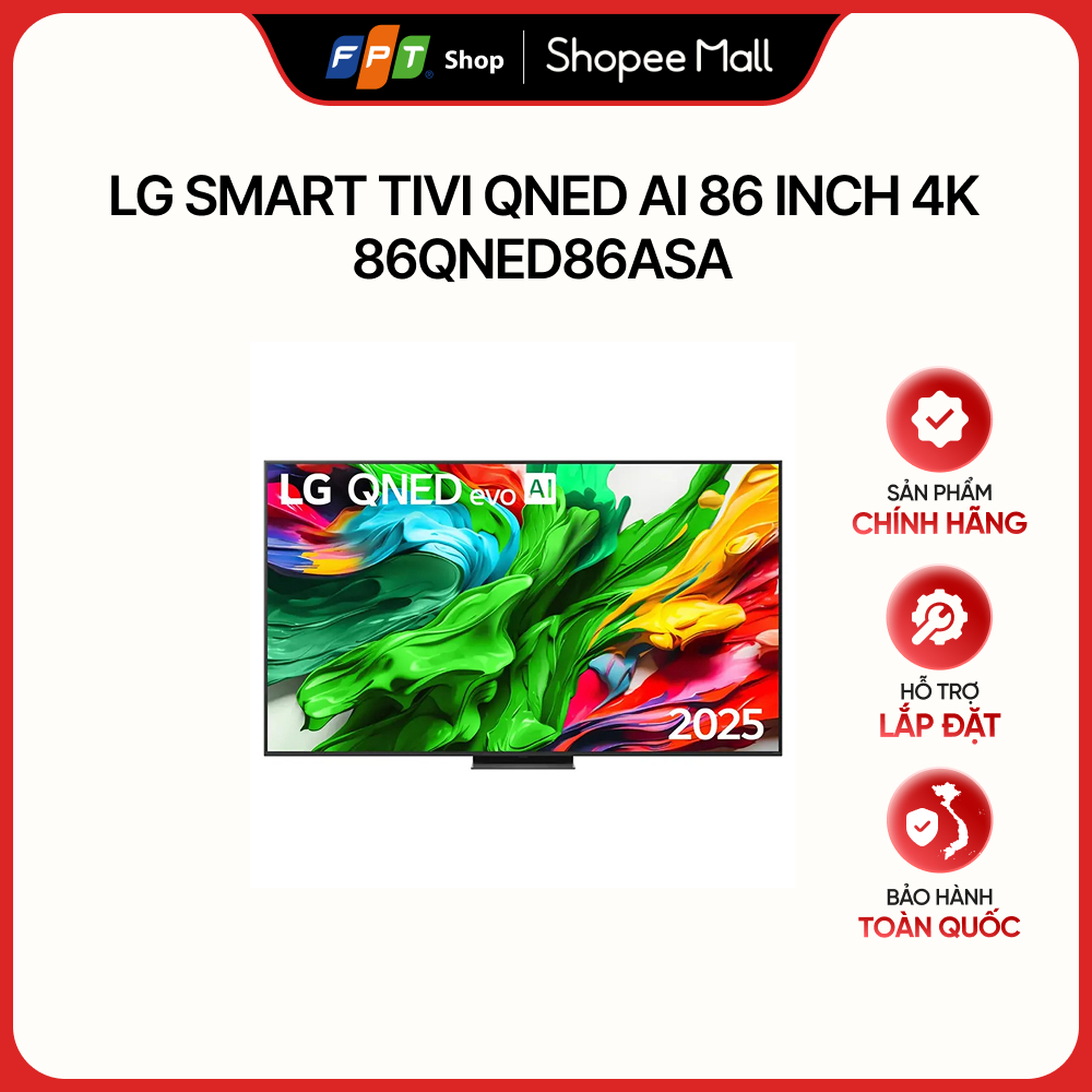 [Tặng Loa thanh] LG Smart Tivi QNED AI 86 inch 4K 86QNED86ASA