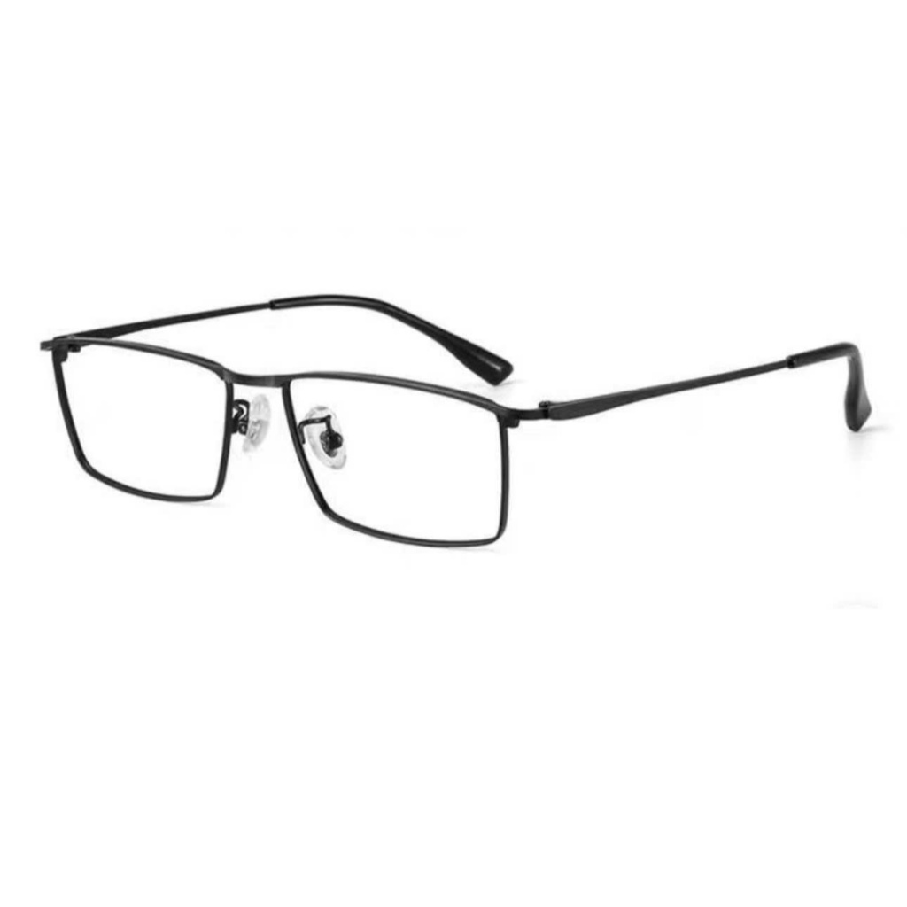 85517Pure Titanium Full Frame Anti-Fog Photochromic Myopia Glasses for Men Anti-Blue Light Radiation