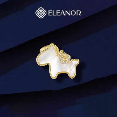Ghim cài áo nam nữ Eleanor Accessories hình con ngựa phụ kiện thời trang trâm cài áo 11507