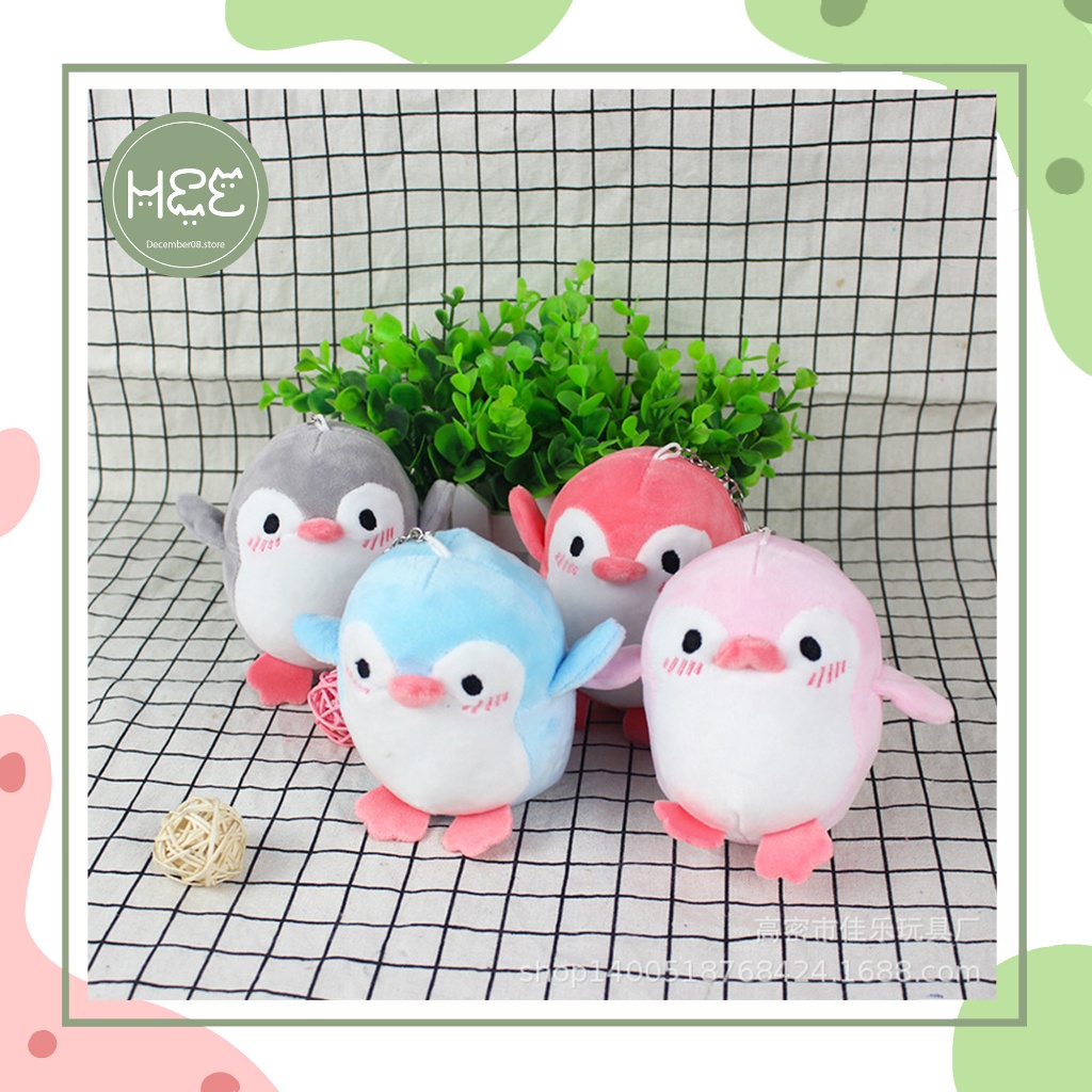 [V0060] Móc khóa chim cánh cụt nhồi bông dễ thương 12cm December08.store