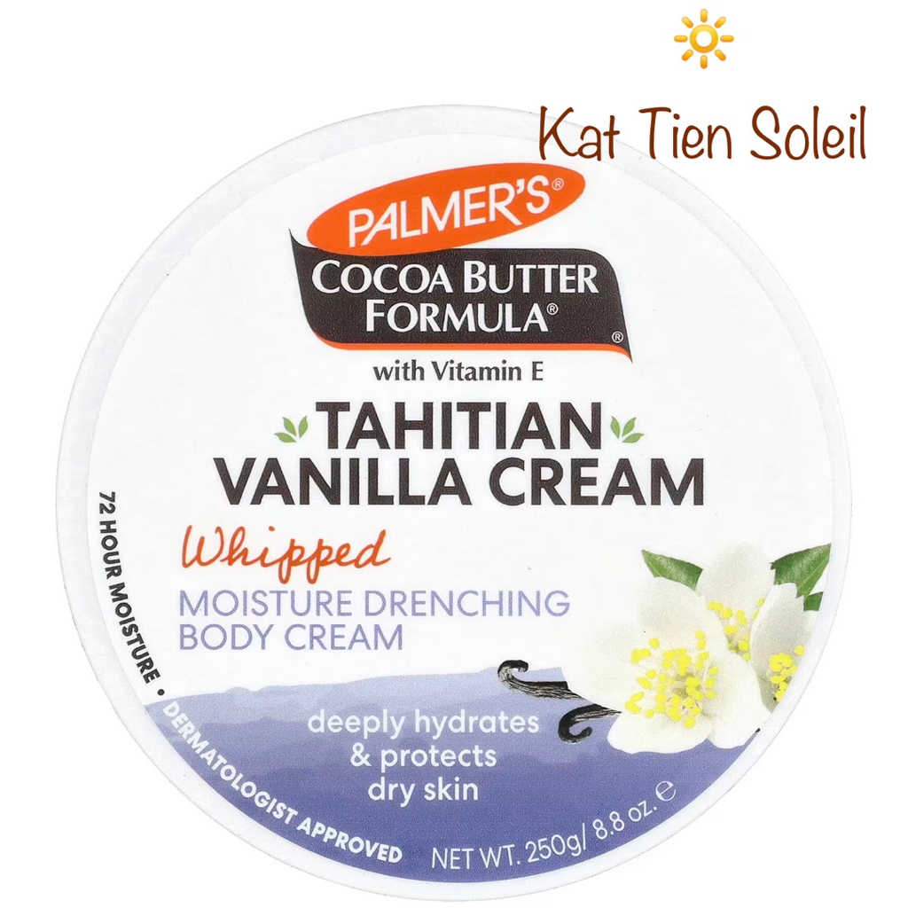Cream Body Cocoa Shea Butter Formula With Vitamin E Whipped Moisture Drenching Tahitian Vanilla 250g