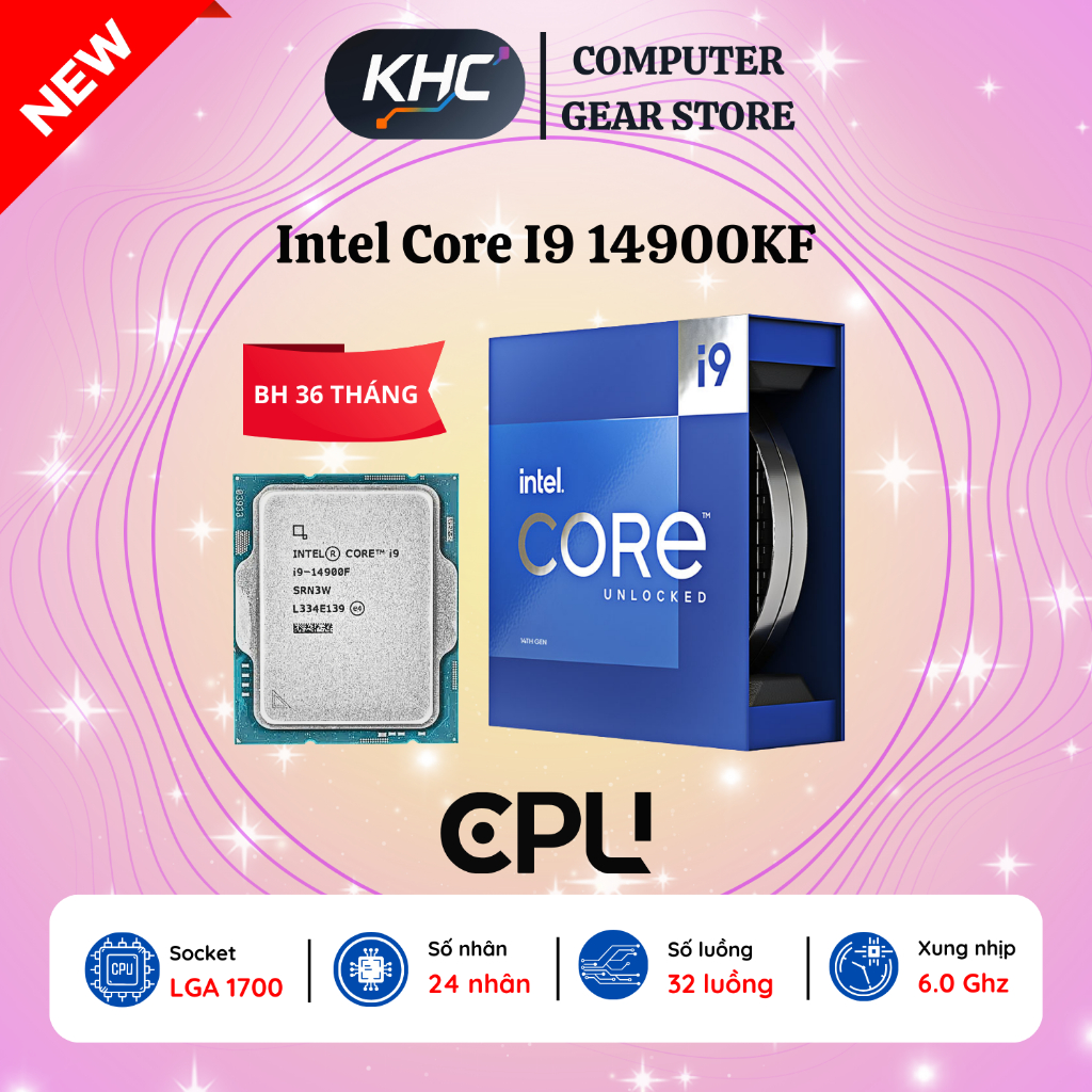CPU Intel Core i9 12900KF/13900KF/14900KF - Bảo Hành 36 Tháng (Full VAT)
