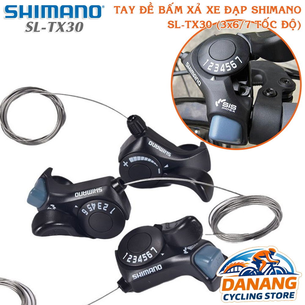 Tay Đề Bấm Xả Xe Đạp SHIMANO SL-TX30 – 3x6 3x7 Tốc Độ – Chính Hãng